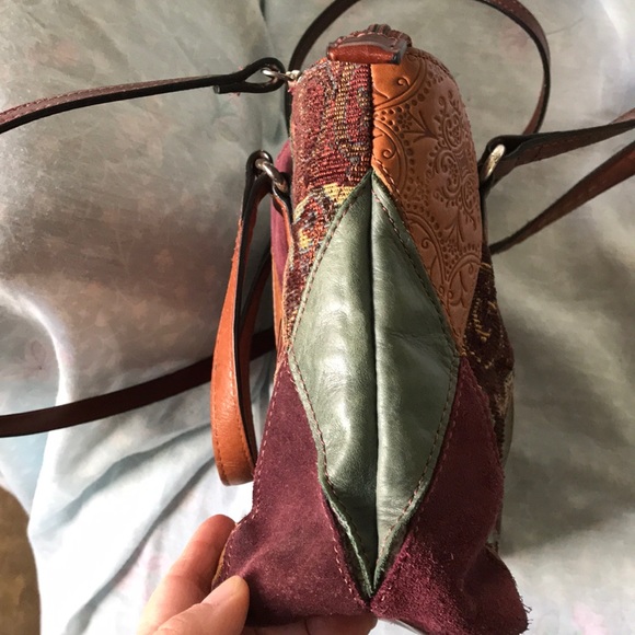 Fossil multicolor patched handbag - Picture 7 of 8